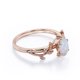 thumbnail image 3 of JeenMata Inspirado en la Naturaleza: Anillo de Compromiso con Engaste de Cuatro Puntas y Ópalo Arcoíris de Forma Ovalada de 1,3 Quilates, Chapado en Oro Rosa de 18 K sobre Plata, 3 of 6