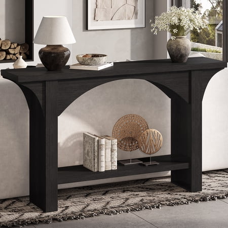 Tarnorci 55" Console Tables for Entryway Hallway, Living Room, black