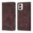 thumbnail image 2 of Compatible with Motorola Moto G53 Classic Embossed PU Leather Case with Card Holder Shockproof Cover, 2 of 5