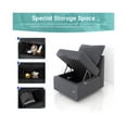 thumbnail image 4 of Livelylodge Modular 4-Seat Sofa with Wooden Frame and Pull-Out Bed, Convertible Sectional Sofa for Living Room, Available in Black, White, and Gray 109" L x 30.5" W x 34" H, 4 of 7