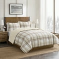 thumbnail image 2 of VCNY Home Plaid 3-Piece Taupe Plaid Comforter Set, King, Adult, Unisex, 2 of 5