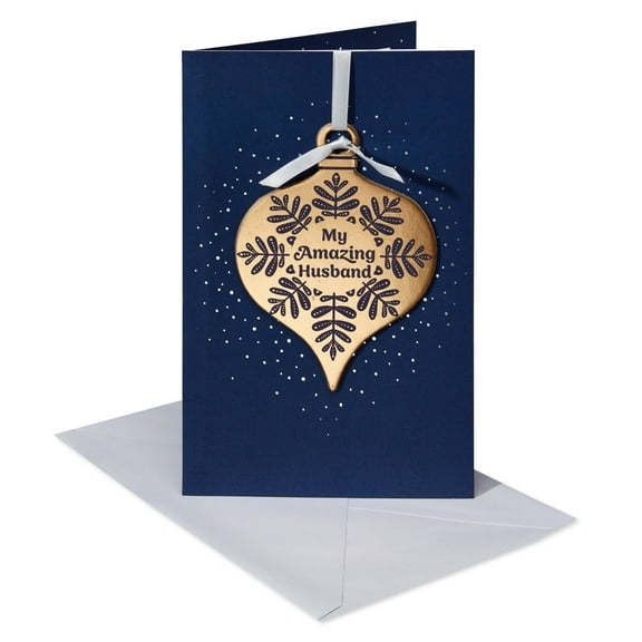 American Greetings Christmas Card for Husband with Ornament Keepsake (Everything We Share)
