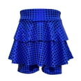 thumbnail image 3 of SUXIAN Girls Skirts Glitter Sequin Tutu Dance Performance With Matching Shorts Sun Skirt For Stage Toddler Girl Skirts Blue_007 3-4 Years, 3 of 3