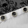 thumbnail image 4 of jejeloiu Vintage Gothic Skull Black Out Curtains,Retro Damask Flower Curtains Pack of 2 (42x63 Each),Gray Black Bedroom Curtains For Girls Kids,Microfiber Bedroom Decor, 4 of 6