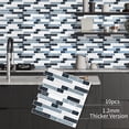 thumbnail image 5 of DEWOO Peel and Stick on Self Adhesive Backsplash Wall Marble Tiles Stickers 3D for Kitchen Bathroom,Dark Blue (10-Sheet, 12"×12"), 5 of 11