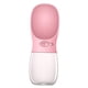 thumbnail image 2 of Botella de viaje portátil para mascotas, bebedero para perros, vasos para exteriores, 350 ml/550 ml 350ml rosa, 2 of 9