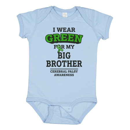 

Inktastic I Wear Green for My Big Brother for Cerebral Palsy Gift Baby Boy or Baby Girl Bodysuit