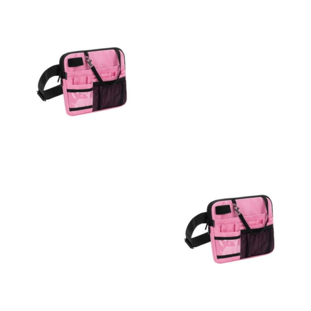maskred Cloth Practical Nurse Tool Belt Tape Bracket For Easy Access To Tools Oxford Fabric Is pink 2Set