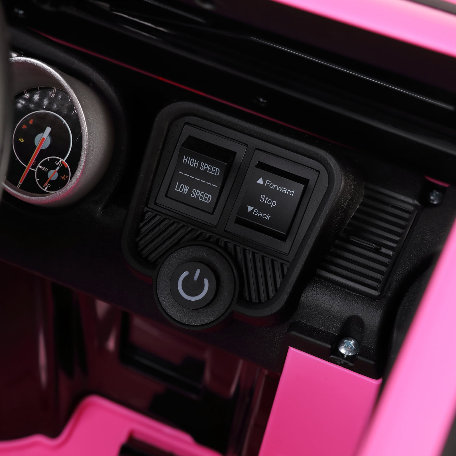JOYLDIAS 12V Mercedes-Benz G650S Kids Ride On Car Electric Toy w/Remote Control, 3 Speeds, LED Lights, Bluetooth, Music(Pink)
