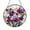 Stained Glass 5.9 Inch, variant on Orchid Flower Stained Glass Suncatcher, Round Pink Purple Floral Window Hanging, Elegant Botanical Home Decor