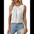 thumbnail image 1 of Camiseta Sin Mangas de Satén de Seda para Mujer, Atuendo Informal de Verano 2025, Camisa Elegante de Trabajo Sin Mangas, , Talla L, 1 of 9