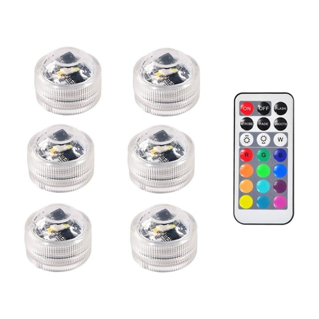 1-10pcs IP65 Waterproof Submersible LED Lights Remote Control LED Tea Mini Lights Underwater Lamp For Wedding Party Vase Decor ,Easy to Install
