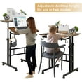 Mobile Stand Up Desk, Adjustable Laptop Desk with Wheels, Home Office