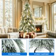 thumbnail image 5 of Dextrus 7.5ft Pre-Lit Flocked Natural Drooping Pampas Christmas Tree with 40 Feathers,Holiday Decoration Christmas Tree with 558 PE Branch Tips and 600 Lights, for Home, Office, and Party Decor, 5 of 6