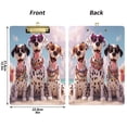 thumbnail image 2 of Acrylic Writing Board Gold 12.5*9 Inch Clipboards Transparent Acrylic Material Suitable For Office Classroom Teachers Fashion Bloggers Stationery Enthusiasts Three Cool Dogs, 2 of 9