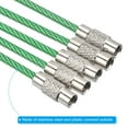 thumbnail image 4 of 3.5 Inch Stainless Steel Wire Keychain Cable Key Ring Loop, Green, 10 Pack, 4 of 6
