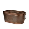 thumbnail image 2 of BREKX Copper Finish Hammered Creighton Pebbled Metal Beverage Ice Bucket Tub, 2 of 5