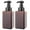 As shown, variant on JWDX Glass and Bottle Clearance, 2 Pack Foaming Soap Dispenser 15Oz Refillable Foam Liquid Hand Soap Empty Pump Bottle Container Brown 450Ml