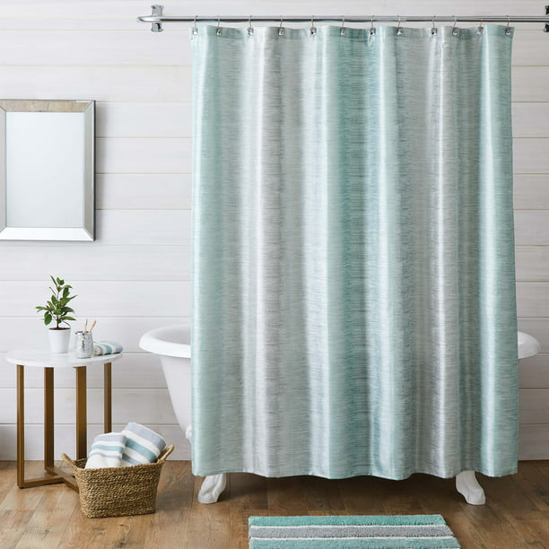 Better Homes Gardens Ombre Glimmer, Ombre Teal Shower Curtain