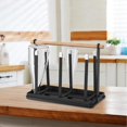 thumbnail image 4 of Soporte para tazas multiusos, duradero, con escurridor, organizador de encimera, decoración de hierro. negro, 4 of 8