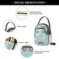 thumbnail image 4 of FORMRS Crossbody Bag for Women Shoulder Cell Phone Purse with Zipper, Blue Trains Pattern, 4 of 7