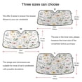 thumbnail image 5 of Windshield Sun Shade for Cars, 55"x27.6" Foldable Car Sun Shade with Aluminum Foil Bubble Heat Insulation, UV Protection for Sedan/SUV/Truck,Wildflowers and Foliage, 5 of 8