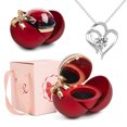 thumbnail image 7 of ASKITO Bow Jewelry Box, Rose Ring Box, Red Ring Case Necklace Earring Box, for Mom Grandma Wife Girlfriend on Mothers Day Birthday Valentines Christmas Anniversary Romantic Gifts, 7 of 7