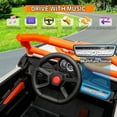 thumbnail image 6 of YunTopKids 12V Ride on Toys, 2 Seater Electric Cars for Kids , Ride on Cars with Remote Control Bluetooth, Music Player for 3-6 Boy Girl Gift,Orange, 6 of 10