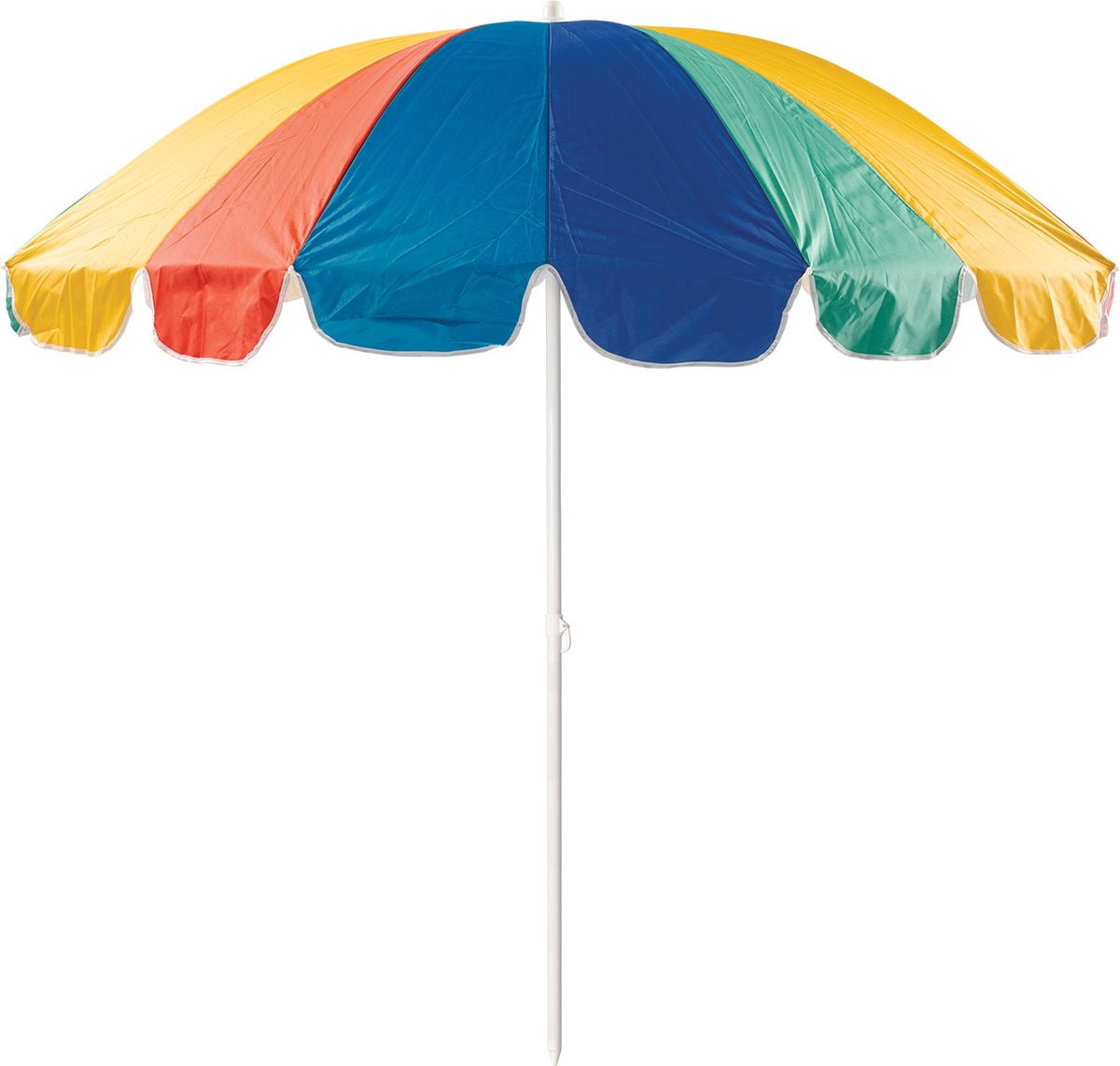 Bluewater Beach 7.5 Foot Tilt Beach Umbrella, UPF 50+ Silver Lining Sun Protection, New