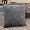 thumbnail image 5 of Home Soft Things Tip Dyeing Light Faux Fur 2 Piece Throw Pillow Cover Set - Black - 20" x 20", 5 of 9