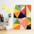 thumbnail image 2 of FORMRS Acrylic Clipboard with Low Profile Clip Standard A4 Letter Size, 12.5" x 9", Minimalist Triangles, 2 of 8