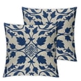 thumbnail image 2 of CMMY  Chinoiserie Blue and White Pillow Covers , Blue and White Floral Throw Pillow Covers for Couch Bed Sofa Cushion Farmhouse Room Decor 2pcs White, 2 of 6
