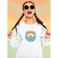 thumbnail image 2 of Upside Down Cat Sweatshirt Women -Kayomi Harai Designs, Female Large, 2 of 4