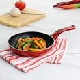 thumbnail image 6 of Better Chef 8 in Silver Metallic Non Stick Gourmet Fry Pan in Red, 6 of 8