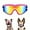 Pink, variant on NAMSAN Dog Goggles Medium to Large Dog UV Sunglasses Windproof Anti-Dust Antifog Pet Dog Glasses Outdoor Protection, Medium Size Dogs Sunglasses with Elastic Straps, Black