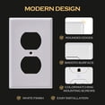 thumbnail image 2 of ENERGETIC 1-Gang Standard Size PC Duplex Receptacle Outlet Wall Plate, White, 25 Pack, 2 of 9