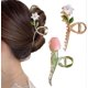 thumbnail image 1 of Large Metal Hair Clips Tulip Hair Clips Flower Hair Claw Clips Women Nonslip for Thicken Hair Curly Straight Long Hair - 2PCS (Tulip + lily), 1 of 5