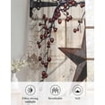 thumbnail image 6 of Texas Star Vintage Sheer Curtains 63 Inch Length 2 Panels Set for Living Room/Bedroom, Brown Retro Berry Beige Wooden Branches Kitchen Curtains Grommet Semi-Sheer Curtains Window Treatments 42"x63"x2, 6 of 7
