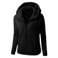 thumbnail image 2 of Womens Zip Up Hoodies Lightweight Fleece Lined Fall Winter Coats Comfy Warm Plus Size Jackets With Pockets, 2 of 9