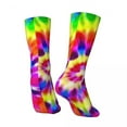 thumbnail image 4 of Tie Dye Stockings Psychedelic Supernova Design Harajuku Socks Autumn Non Skid Socks Ladie, 4 of 7