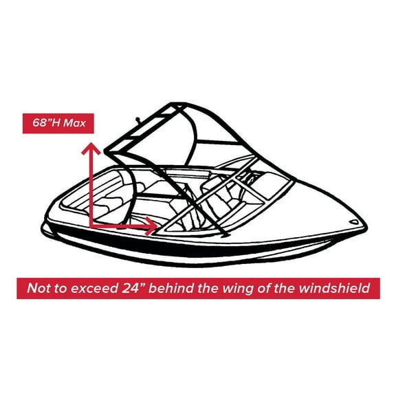 Carver Multicolor Polyester Boat Cover with Tie-Down Straps