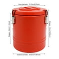 thumbnail image 5 of Large Opening Insulated Food Carrier – 11.61" Diameter, Exhaust Valve, Easy-Clean Surface, 7.05lbs Lightweight – Ideal for Banquets & Milk Tea Shops, 5 of 15