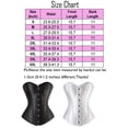 thumbnail image 3 of SHCKE Women's Sexy Plus Size Bustier Corset Top Satin Overbust Corsets Lace up Waist Trainer Cincher, 3 of 5