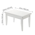 thumbnail image 3 of Ensemble de Meubles Miniatures 5 Pcs 1/12 Table à Manger Chaise en Bois (Blanc), 3 of 8