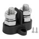 thumbnail image 1 of M10 3/8in Power Distribution Terminal Block Dual Isolated Stud for Car Trailer Boat DC 48VBlack, 1 of 5