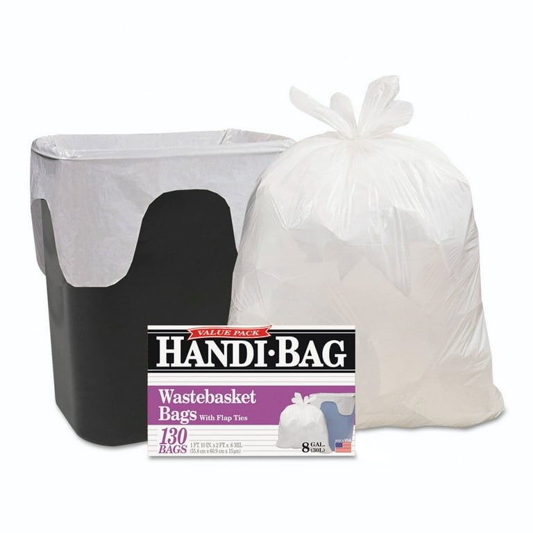 Plasticplace Trash Bags simplehuman (X) Code J Compatible (50 Count) White Drawstring Garbage Liners 10-10.5 Gallon / 38-40 Liter 21 x 28