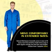 Natural Uniforms Long Sleeve Coverall 861 ( Royal, Large )