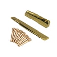 thumbnail image 1 of Paquete de 6 Pines de puente de repuesto Yuyangstore de latón con Tuerca de Sillín para guitarra acústica, 1 of 8