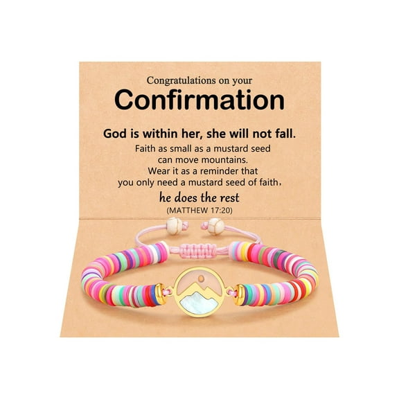 Top-kevin Silver Gold Move Mountains-Mustard Seed Link Bracelet Catholic Christian Easter Christmas Birthday Gifts for Women Her