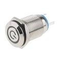 thumbnail image 4 of Interruptor de botón de bloqueo de Metal 16mm 12V Cola impermeable LED azul, 4 of 8